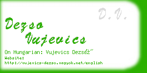 dezso vujevics business card